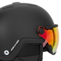 KASK NARCIARSKI ATTABO Avens 2.0 VISOR Z PRZYŁBICĄ SZYBĄ S2 CZARNY 55-58 cm
