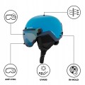 KASK NARCIARSKI DZIECIĘCY ATTABO Avens 2.0 VISOR JR Z SZYBĄ WIZJER 51-54 cm