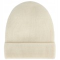 CZAPKA ZIMOWA WOOLCANO WEŁNA MERINO HAT1037 KREMOWA CIEPŁA ODDYCHAJĄCA