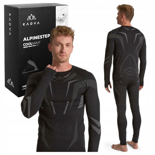 KOMPLET BIELIZNA TERMOAKTYWNA MĘSKA KADVA COOLMAX THERMAL BEZSZWOWA XL/XXL