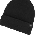 CZAPKA ZIMOWA WOOLCANO WEŁNA MERINO HAT1037 CZARNA CIEPŁA ODDYCHAJĄCA