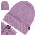 CZAPKA ZIMOWA WOOLCANO WEŁNA MERINO HAT1037 FIOLETOWA CIEPŁA ODDYCHAJĄCA