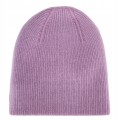 CZAPKA ZIMOWA WOOLCANO WEŁNA MERINO HAT1037 FIOLETOWA CIEPŁA ODDYCHAJĄCA