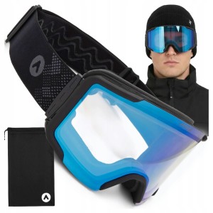 GOGLE NARCIARSKIE ATTABO Nanuk Pro Z FOTOCHROMEM S1-S3 CZARNE OTG Anti-fog