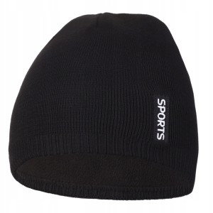 MORAJ CZAPKA ZIMOWA BEANIE CZARNA ROZMIAR UNIWERSALNY OCIEPLENIE Z POLARU