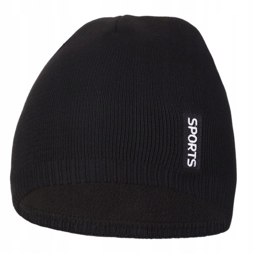 MORAJ CZAPKA ZIMOWA BEANIE CZARNA ROZMIAR UNIWERSALNY OCIEPLENIE Z POLARU