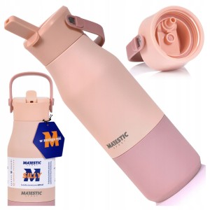 BIDON BUTELKA TERMICZNA MAJESTIC Silly ZE SŁOMKĄ DO SZKOŁY PRACY 620 ml