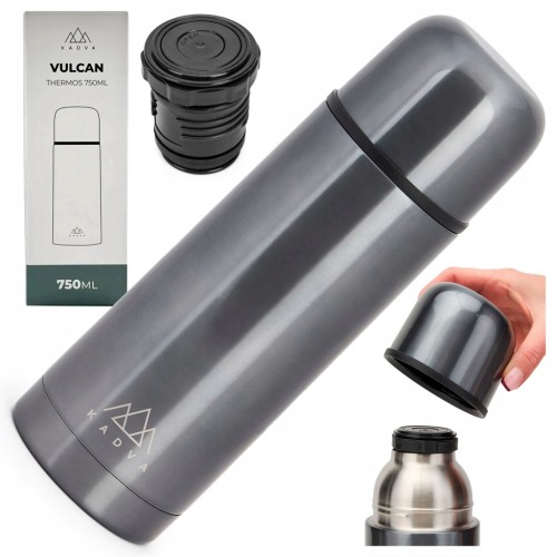 TERMOS TURYSTYCZNY KADVA Vulcan STALOWY 0,75 l 750 ml NA KAWĘ HERBATĘ