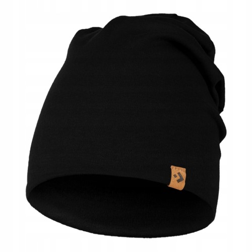 CZAPKA MĘSKA MORAJ PRZEJŚCIOWA BEANIE LEKKA NA JESIEŃ CZARNA