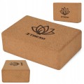 KOSTKA DO JOGI PILATES XTREXO KORKOWA NATURALNA STABILNA 22x14x7 cm