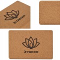KOSTKA DO JOGI PILATES XTREXO KORKOWA NATURALNA STABILNA 22x14x7 cm