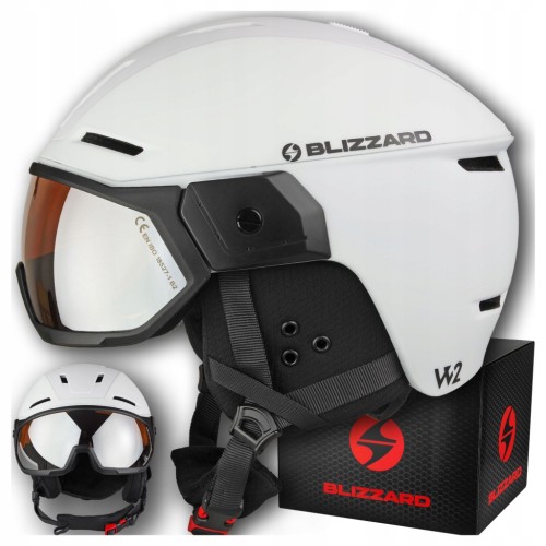 DAMSKI KASK NARCIARSKI BLIZZARD EDGE VISOR Z PRZYŁBICĄ SZYBĄ M/L 55-59 cm
