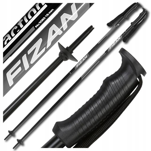 KIJE KIJKI NARCIARSKIE ZJAZDOWE FIZAN ACTION GREY CZARNE SZARE 120 cm