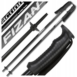 KIJE KIJKI NARCIARSKIE ZJAZDOWE FIZAN ACTION GREY CZARNE SZARE 115 cm