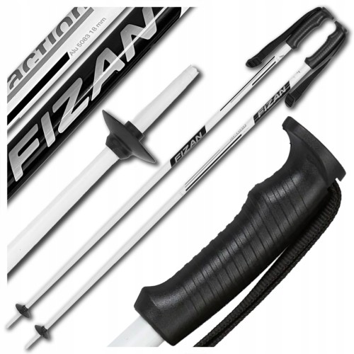 KIJE KIJKI NARCIARSKIE ZJAZDOWE FIZAN ACTION WHITE BIAŁE 110 cm