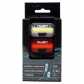 ZESTAW LAMPKI ROWEROWE QUBO COB LED 2 TRYBY NA BATERIE POZYCYJNE CZARNE