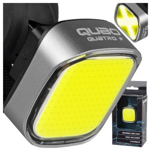 PRZEDNIA LAMPKA ROWEROWA QUBO QUATRO F COB 300 mAh 8 FUNKCJI ŁADOWANA USB