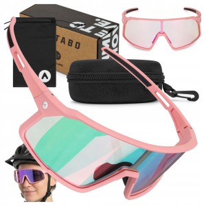 DAMSKIE OKULARY ROWEROWE SPORTOWE ATTABO Stilb Z FOTOCHROMEM ETUI + RAMKA